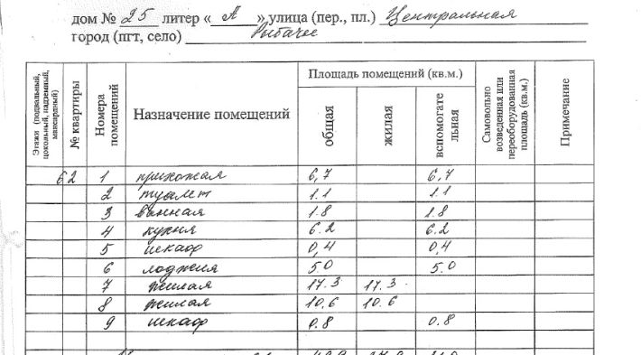 2 комнатная квартира 44,9 кв.м., кв. 62