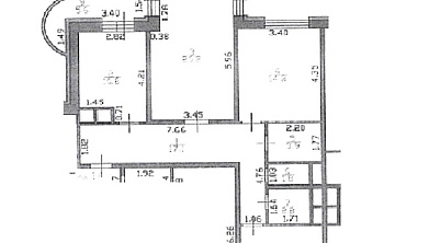 3-х комнатная квартира 86,8 кв.м.